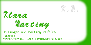 klara martiny business card